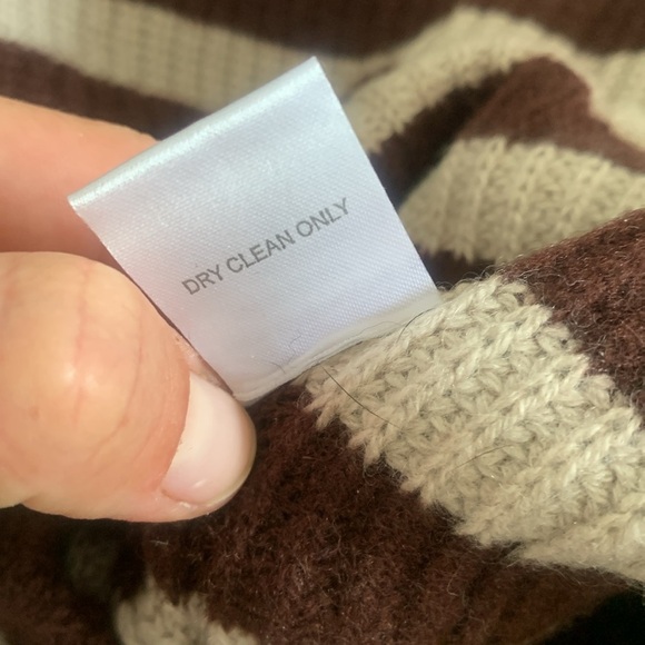 Design History Sweater size M striped 100% cashmere brown tan soft winter fall - Picture 4 of 9